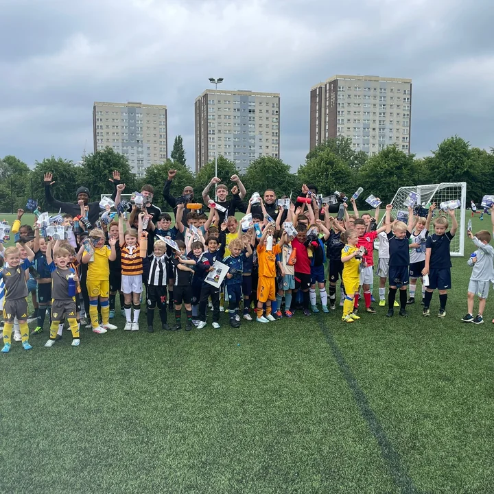 Large group of Matico players at the end of a session